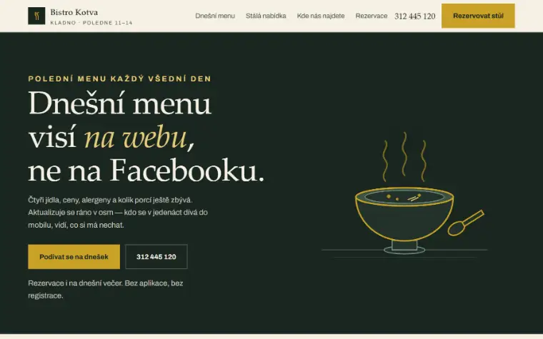 Preview of the Bistro Kotva sample